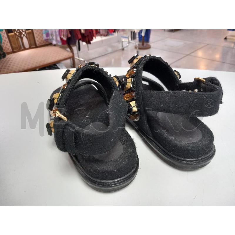 SANDALI D MARNI NERO APPLICAZIONI BEIGE | Mercatino dell'Usato Roma porta di roma 3