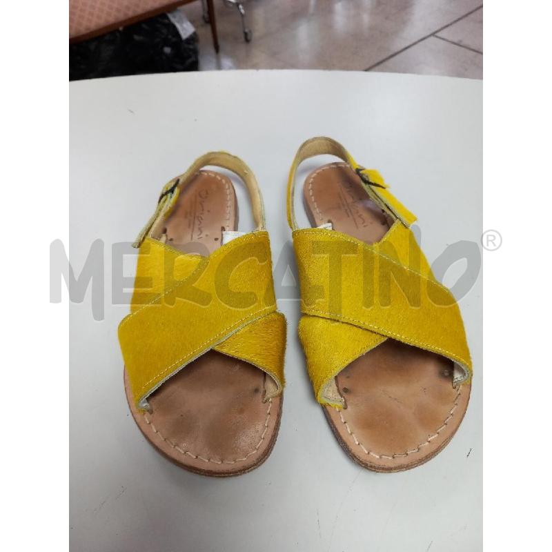 SANDALI D ORCIANI GIALLO CAVALLINO | Mercatino dell'Usato Roma porta di roma 1