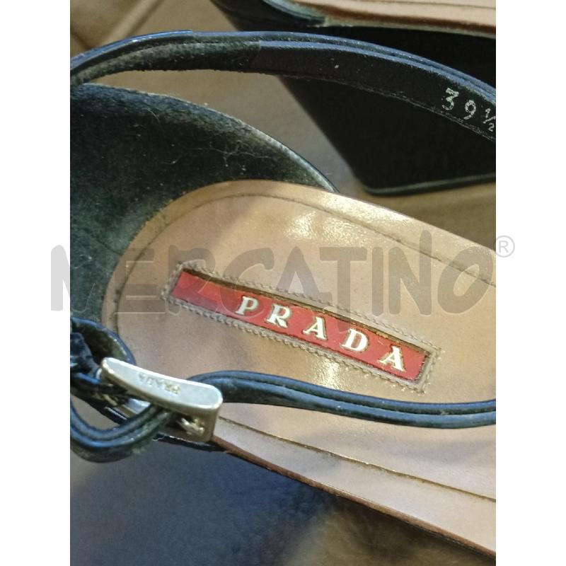 SANDALI D PRADA NERO  | Mercatino dell'Usato Roma porta di roma 2
