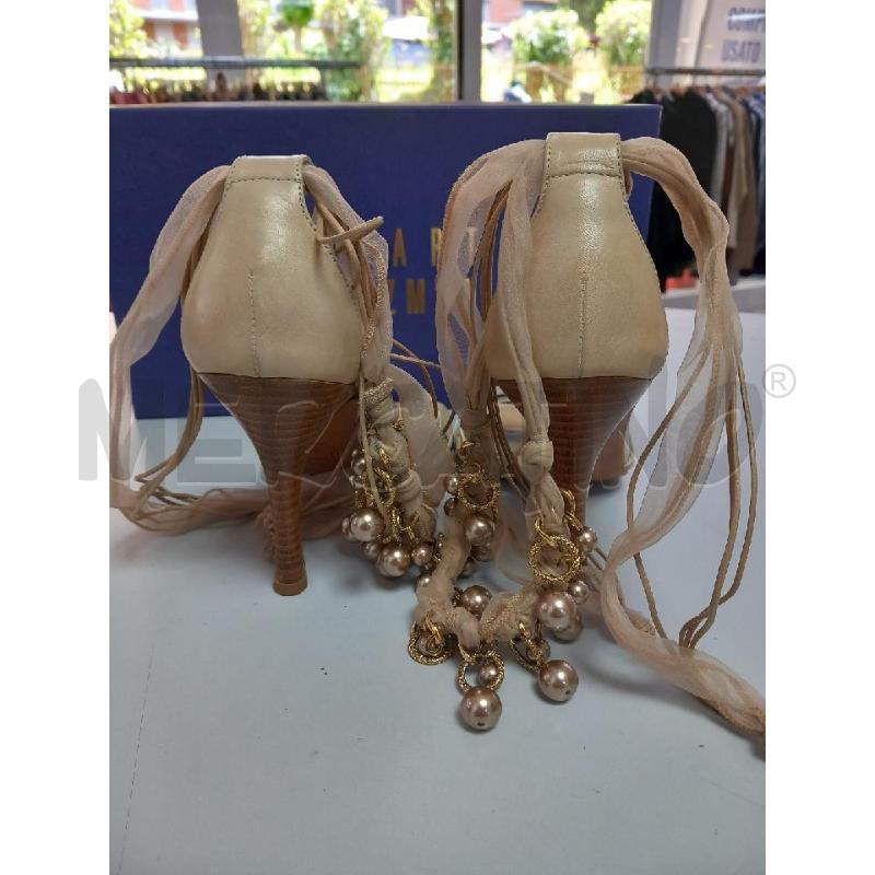 SANDALI D STUART WEITZMAN BEIGE SCATOLA | Mercatino dell'Usato Roma porta di roma 3