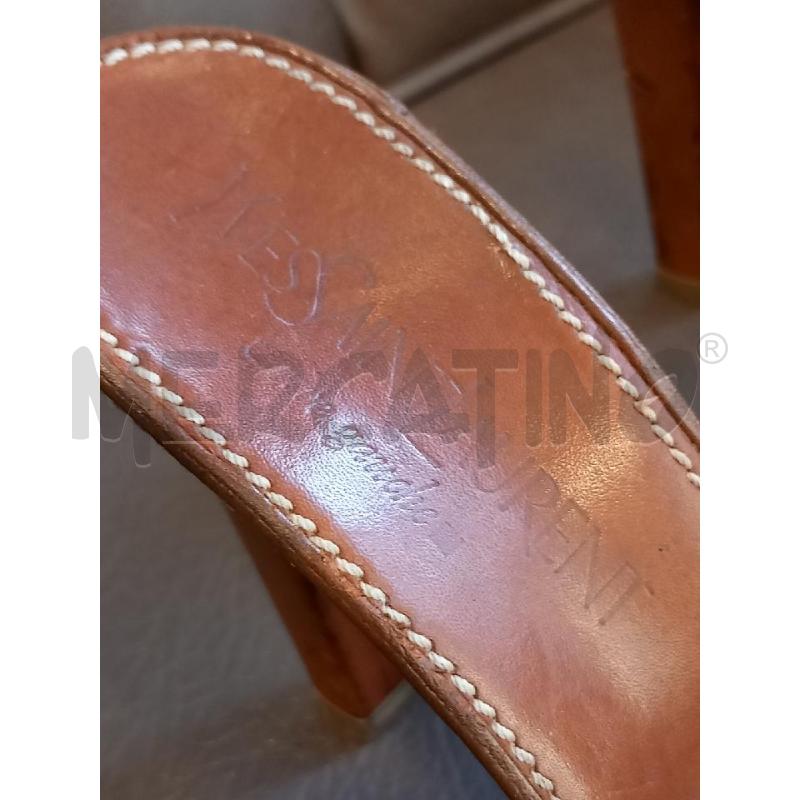 SANDALI D YVES SAINT LAURENT PELLE NERO | Mercatino dell'Usato Roma porta di roma 2