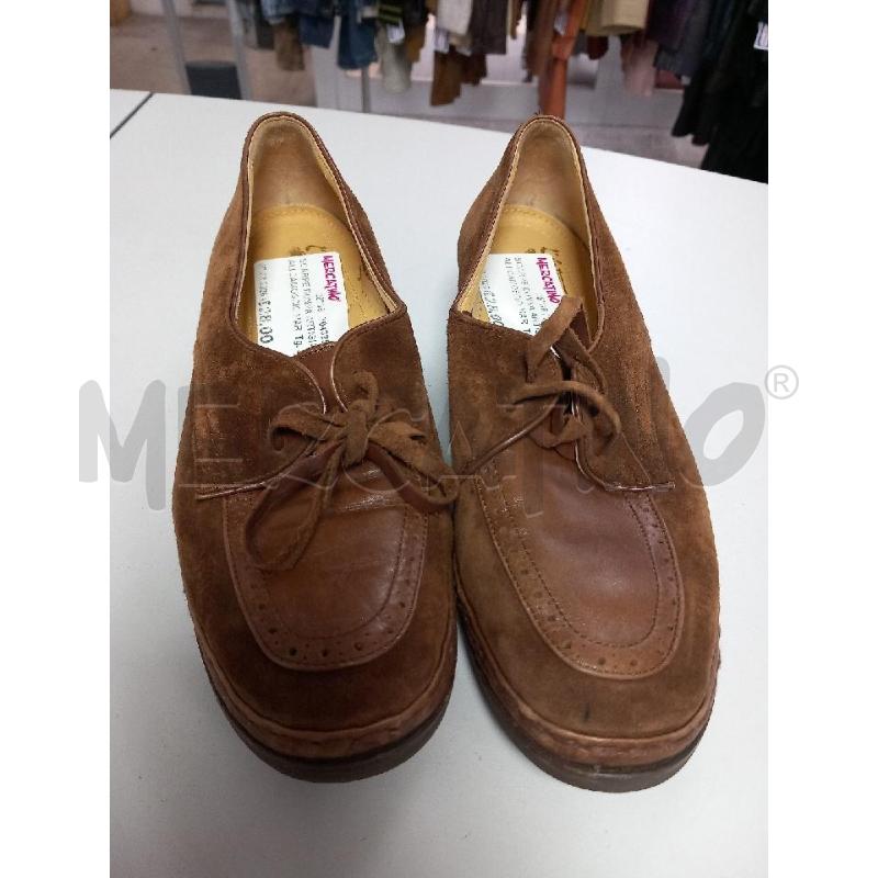 SCARPE DONNA ARTIGIANALI CAMOSCIO MARRONE | Mercatino dell'Usato Roma porta di roma 1