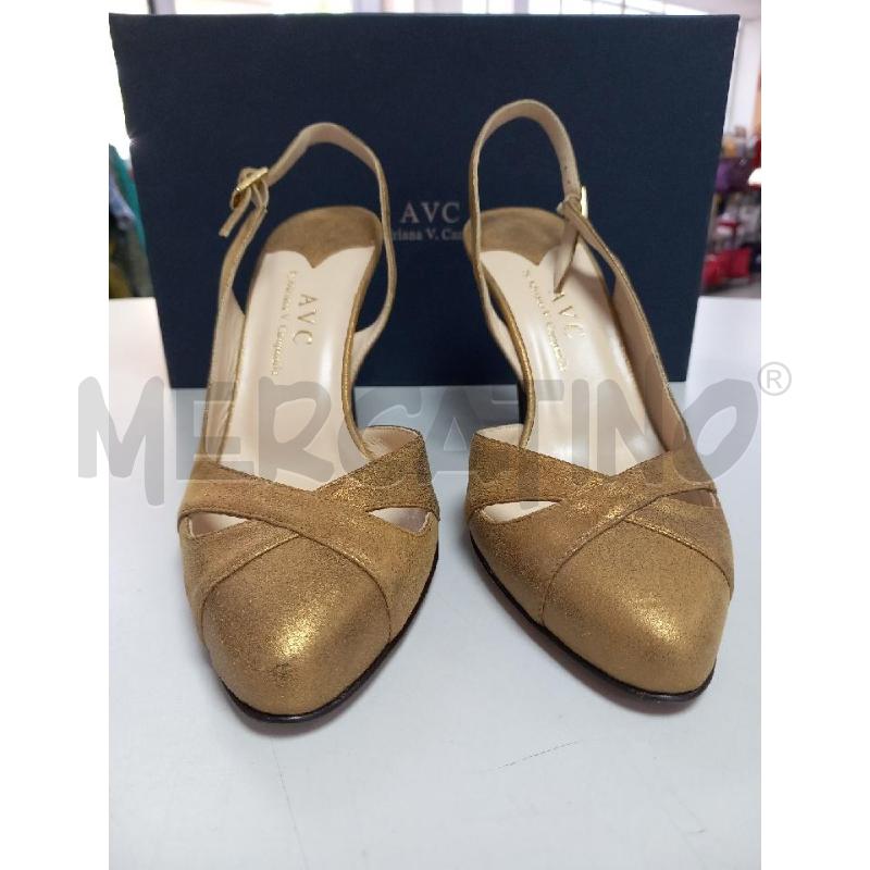 SCARPE D ADRIANA CAMPANILE DORATO SCATOLA AVC | Mercatino dell'Usato Roma porta di roma 1