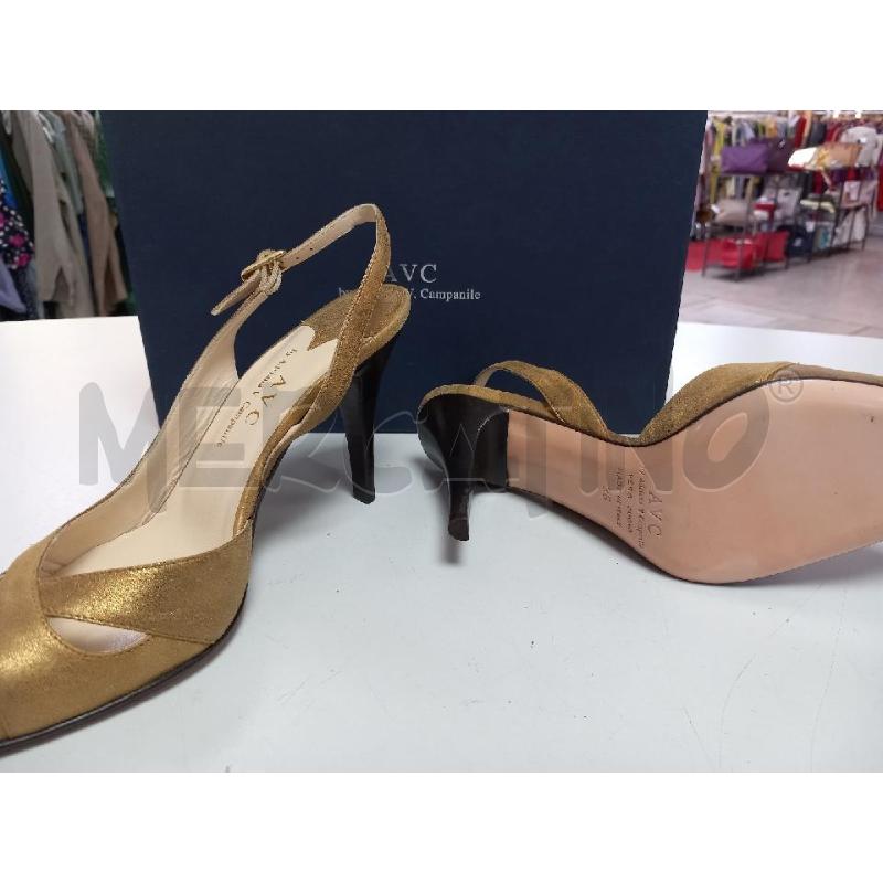 SCARPE D ADRIANA CAMPANILE DORATO SCATOLA AVC | Mercatino dell'Usato Roma porta di roma 2