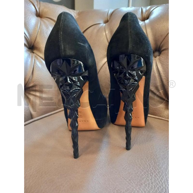 SCARPE D CASADEI NERO VELLUTO  | Mercatino dell'Usato Roma porta di roma 3