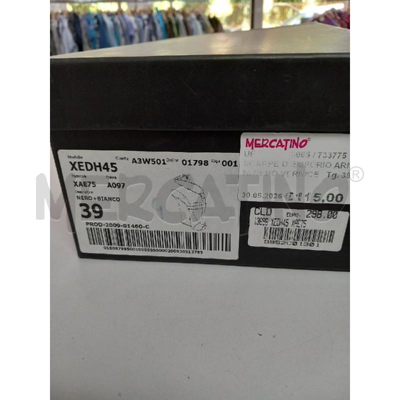 SCARPE D EMPORIO ARMANI NERO VERNICE SCATOLA | Mercatino dell'Usato Roma porta di roma 5