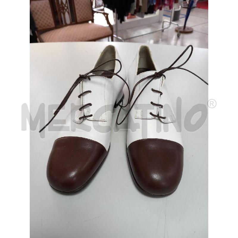 SCARPE D EMPORIO ARMANI OXFORD BIANCO PUNTA MARRONE | Mercatino dell'Usato Roma porta di roma 1
