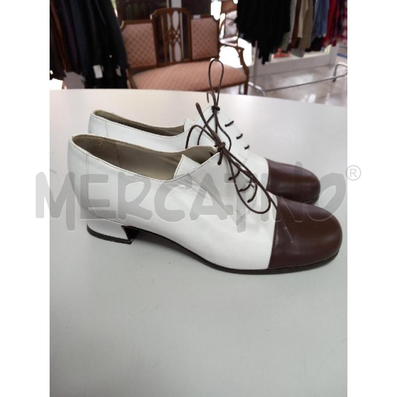 SCARPE D EMPORIO ARMANI OXFORD BIANCO PUNTA MARRONE | Mercatino dell'Usato Roma porta di roma 2
