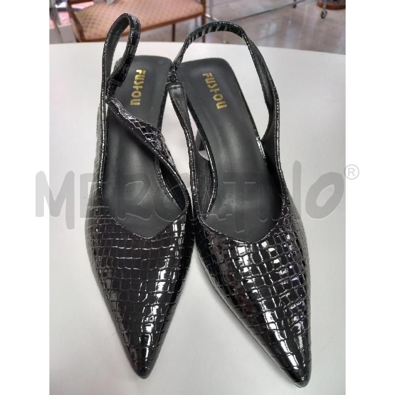 SCARPE D FUSTOU NERO STAMPA COCCODRILLO | Mercatino dell'Usato Roma porta di roma 1