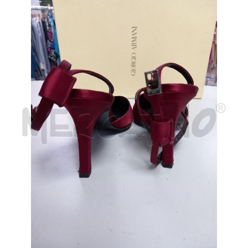 SCARPE D GIORGIO ARMANI ROSSO SCATOLA RASO SETA | Mercatino dell'Usato Roma porta di roma 4