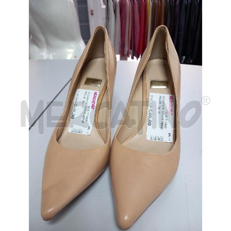 SCARPE D GUESS BEIGE PELLE | Mercatino dell'Usato Roma porta di roma 1