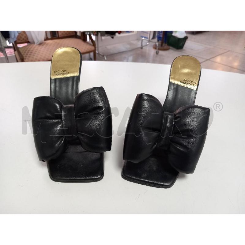 SCARPE D JEFFREY CAMPBELL NERO DORATO FIOCCO | Mercatino dell'Usato Roma porta di roma 1