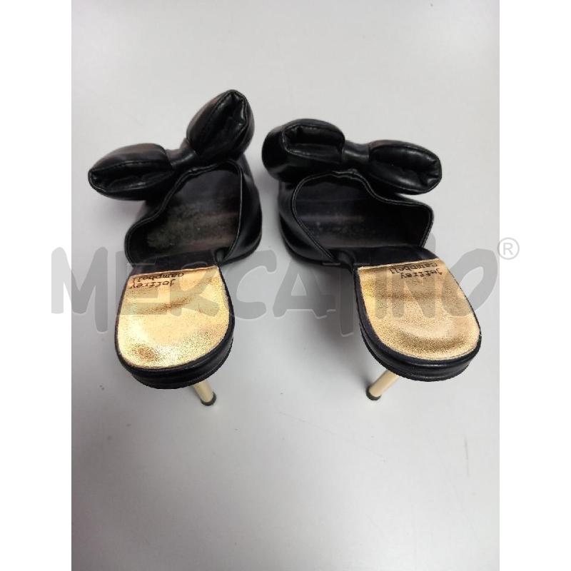 SCARPE D JEFFREY CAMPBELL NERO DORATO FIOCCO | Mercatino dell'Usato Roma porta di roma 3
