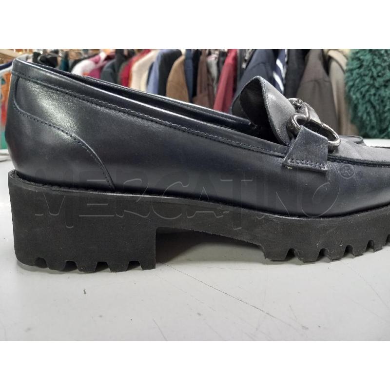 SCARPE D LUCA GROSSI BLU PLATFORM | Mercatino dell'Usato Roma porta di roma 2