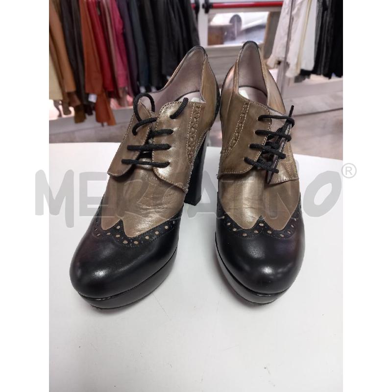 SCARPE D MICHELE LOPRIORE GRIGIO NERO PELLE | Mercatino dell'Usato Roma porta di roma 1