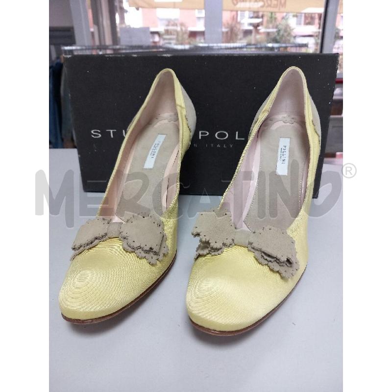 SCARPE D POLLINI STUDIO GIALLO SCATOLA | Mercatino dell'Usato Roma porta di roma 1