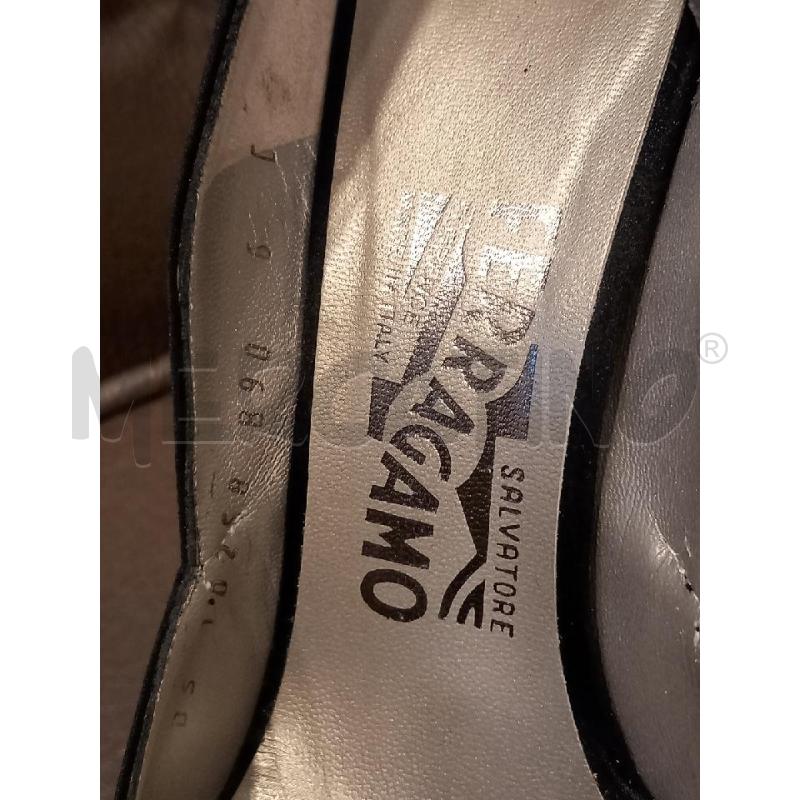 SCARPE D SALVATORE FERRAGAMO NERO  | Mercatino dell'Usato Roma porta di roma 2