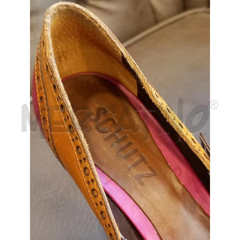 SCARPE D SCHUTZ PELLE MARRONE ROSA | Mercatino dell'Usato Roma porta di roma 4