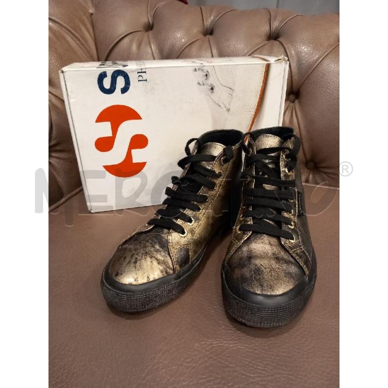SCARPE D SUPERGA DORATO SCATOLA | Mercatino dell'Usato Roma porta di roma 1