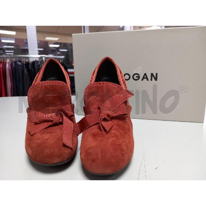 SCARPE D TACCO HOGAN VELLUTO MATTONE SCATL | Mercatino dell'Usato Roma porta di roma 1