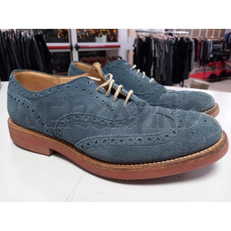 SCARPE UOMO CHURCH'S CAMOSCIO CELESTE | Mercatino dell'Usato Roma porta di roma 3