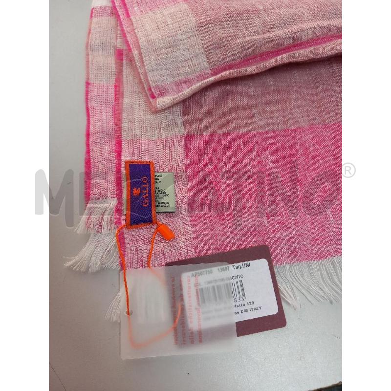 SCIARPA DONNA GALLO LINO ROSA  | Mercatino dell'Usato Roma porta di roma 2