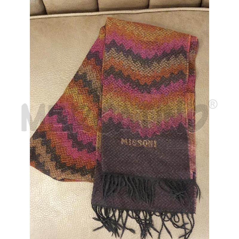 SCIARPA MISSONI RIGHE MULTICOLOR VIOLA | Mercatino dell'Usato Roma porta di roma 1