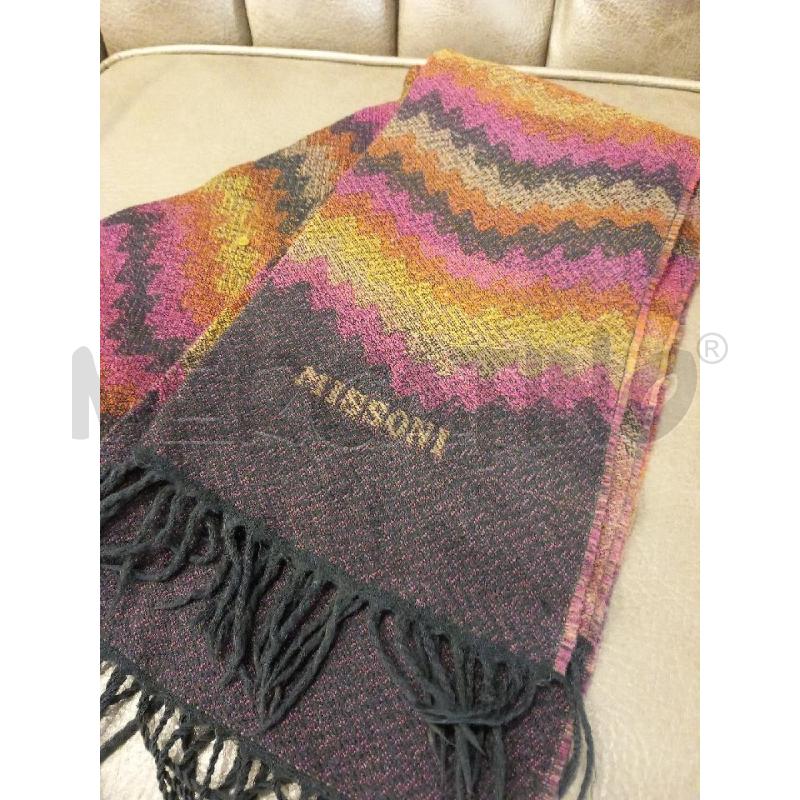 SCIARPA MISSONI RIGHE MULTICOLOR VIOLA | Mercatino dell'Usato Roma porta di roma 2
