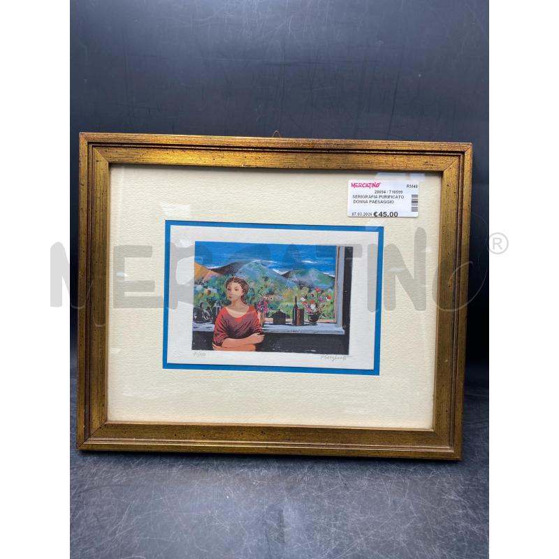SERIGRAFIA PURIFICATO DONNA PAESAGGIO | Mercatino dell'Usato Roma porta di roma 1
