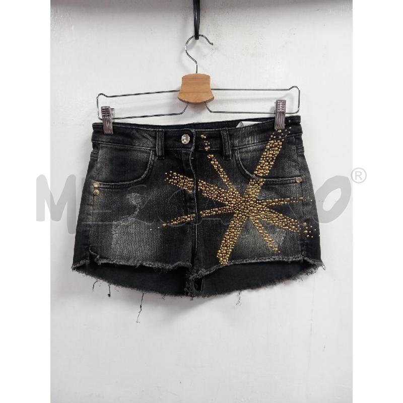 SHORTS D MANGANO JNS NERO BORCHIE DORATO | Mercatino dell'Usato Roma porta di roma 1