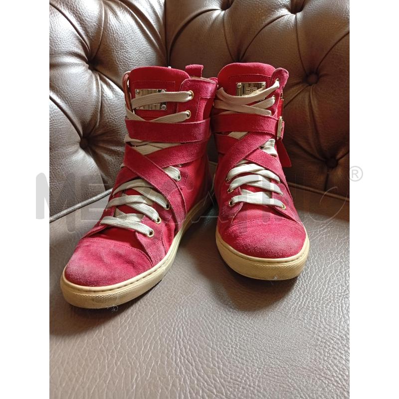 SNEAKERS D ELISABETTA FRANCHI JEANS ROSSO SCAMOSCIATO | Mercatino dell'Usato Roma porta di roma 1