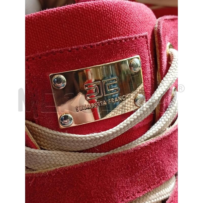SNEAKERS D ELISABETTA FRANCHI JEANS ROSSO SCAMOSCIATO | Mercatino dell'Usato Roma porta di roma 2