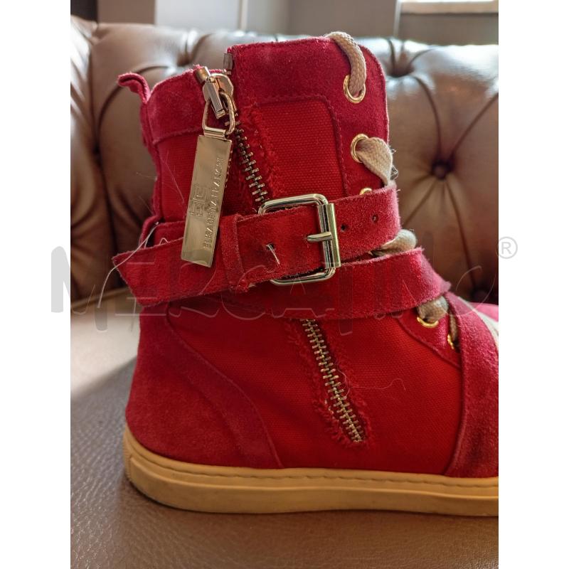 SNEAKERS D ELISABETTA FRANCHI JEANS ROSSO SCAMOSCIATO | Mercatino dell'Usato Roma porta di roma 3