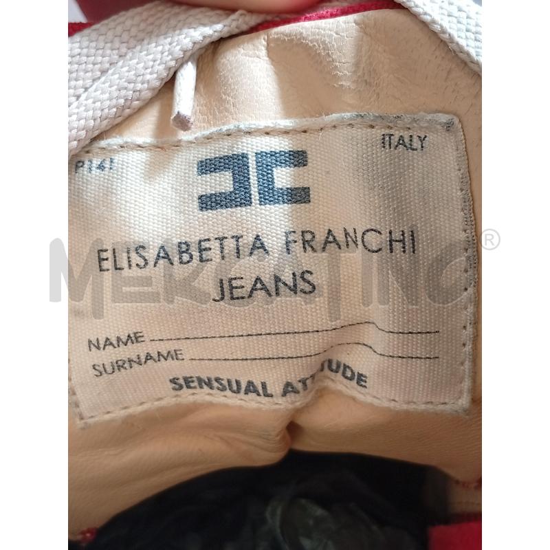 SNEAKERS D ELISABETTA FRANCHI JEANS ROSSO SCAMOSCIATO | Mercatino dell'Usato Roma porta di roma 5