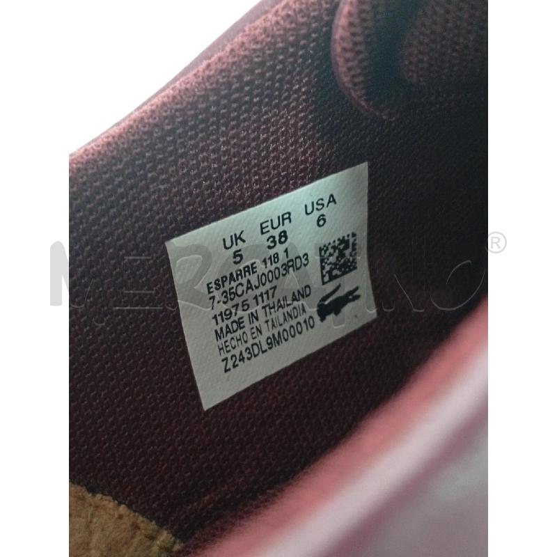 SNEAKERS D LACOSTE BORDEAUX | Mercatino dell'Usato Roma porta di roma 4