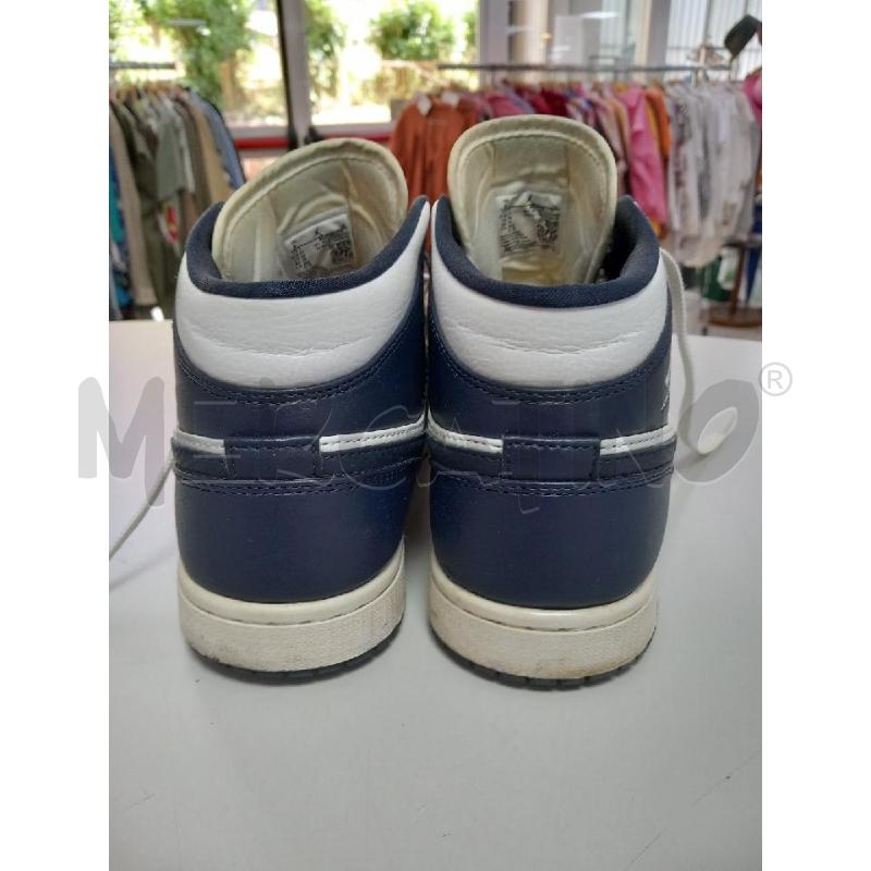 SNEAKERS NIKE AIR JORDAN 1 MID BIANCO ORO BLU | Mercatino dell'Usato Roma porta di roma 3
