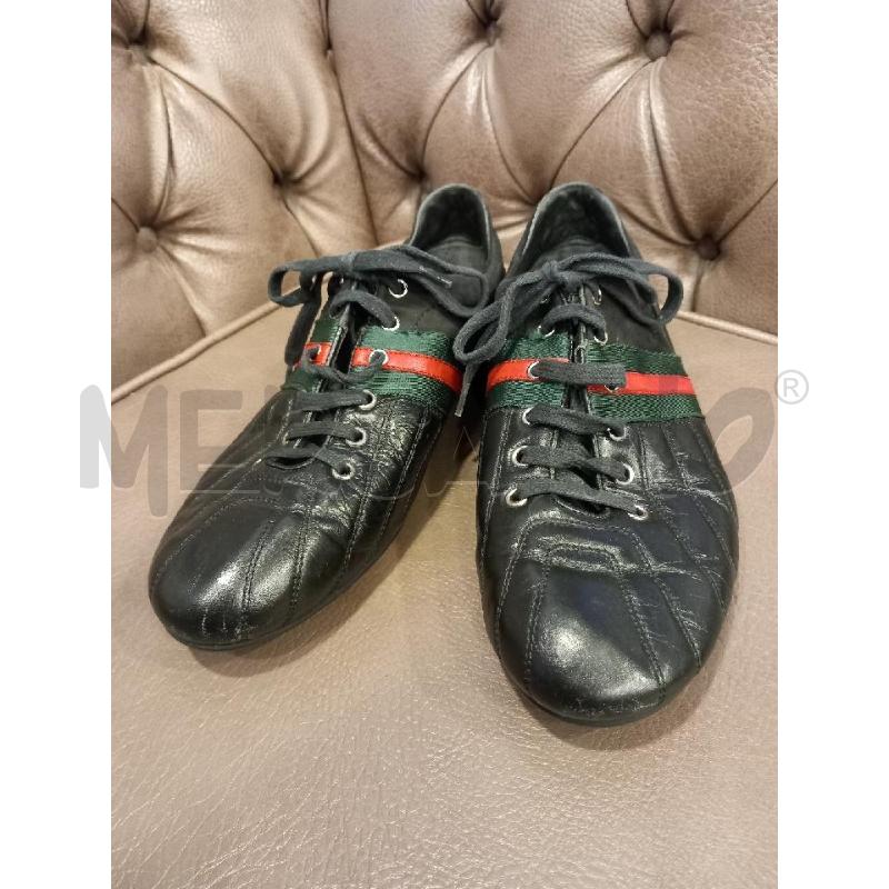 SNEAKERS UOMO GUCCI PELLE NERA | Mercatino dell'Usato Roma porta di roma 1