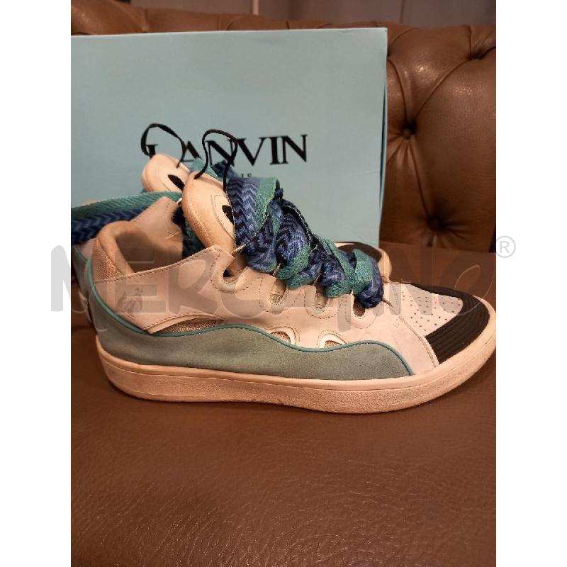 SNEAKERS U LANVIN IN PELLE BLU SCATOLA | Mercatino dell'Usato Roma porta di roma 3