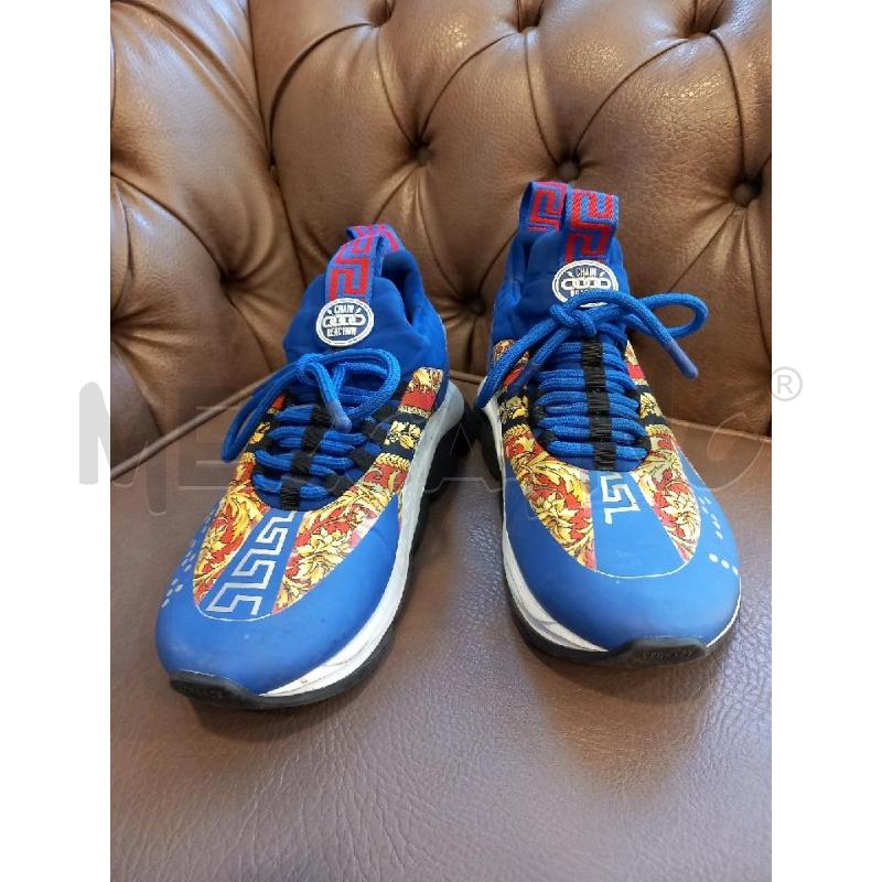 SNEAKERS U VERSACE CHAIN REACTION TELA BLU | Mercatino dell'Usato Roma porta di roma 1