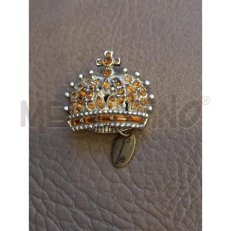 SPILLA CAMOMILLA CORONA STRASS ARANCIO | Mercatino dell'Usato Roma porta di roma 1