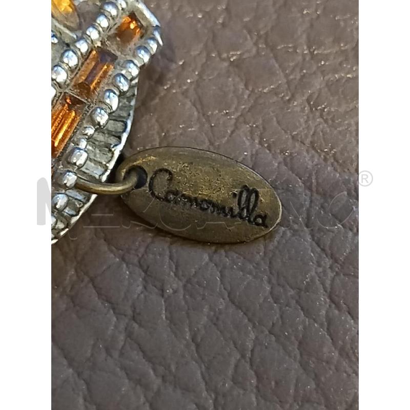 SPILLA CAMOMILLA CORONA STRASS ARANCIO | Mercatino dell'Usato Roma porta di roma 2