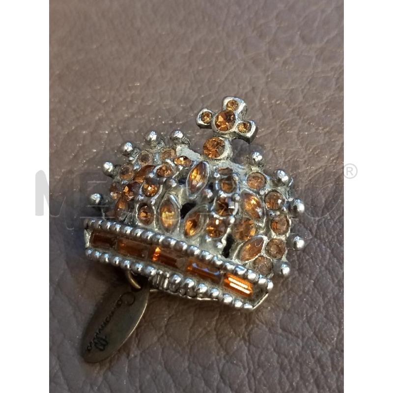 SPILLA CAMOMILLA CORONA STRASS ARANCIO | Mercatino dell'Usato Roma porta di roma 3