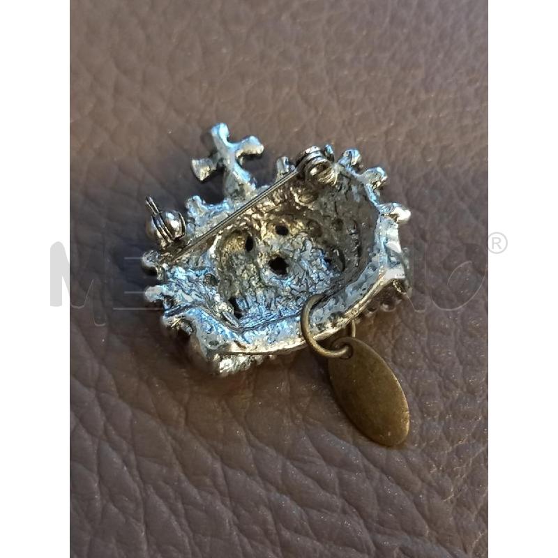 SPILLA CAMOMILLA CORONA STRASS ARANCIO | Mercatino dell'Usato Roma porta di roma 4