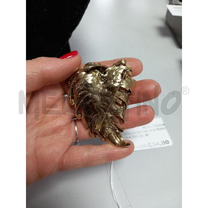 SPILLA DORATO STRASS MULTICOLOR | Mercatino dell'Usato Roma porta di roma 3