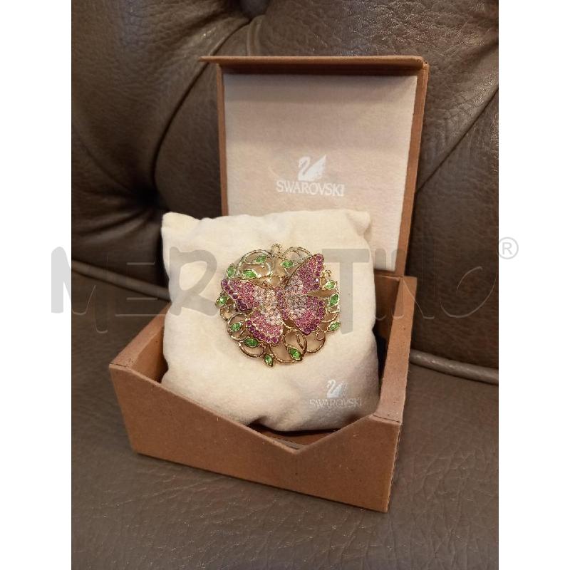 SPILLA SWAROVSKI FARFALLA STRASS ROSA 2002  | Mercatino dell'Usato Roma porta di roma 1
