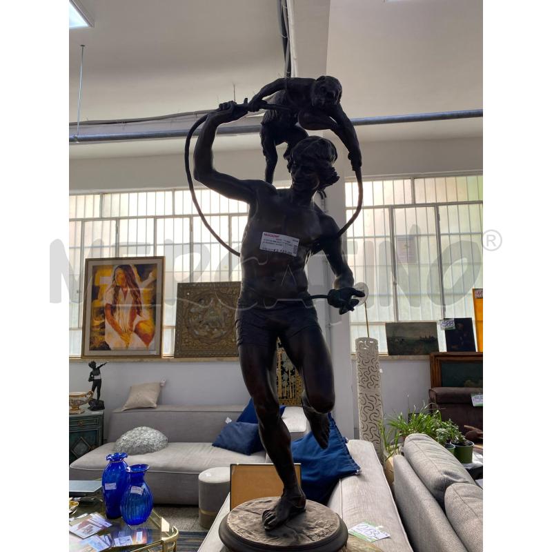 STATUA BRONZO F.ROLAND MONKEY MONEY | Mercatino dell'Usato Roma porta di roma 1