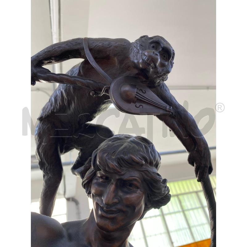 STATUA BRONZO F.ROLAND MONKEY MONEY | Mercatino dell'Usato Roma porta di roma 5