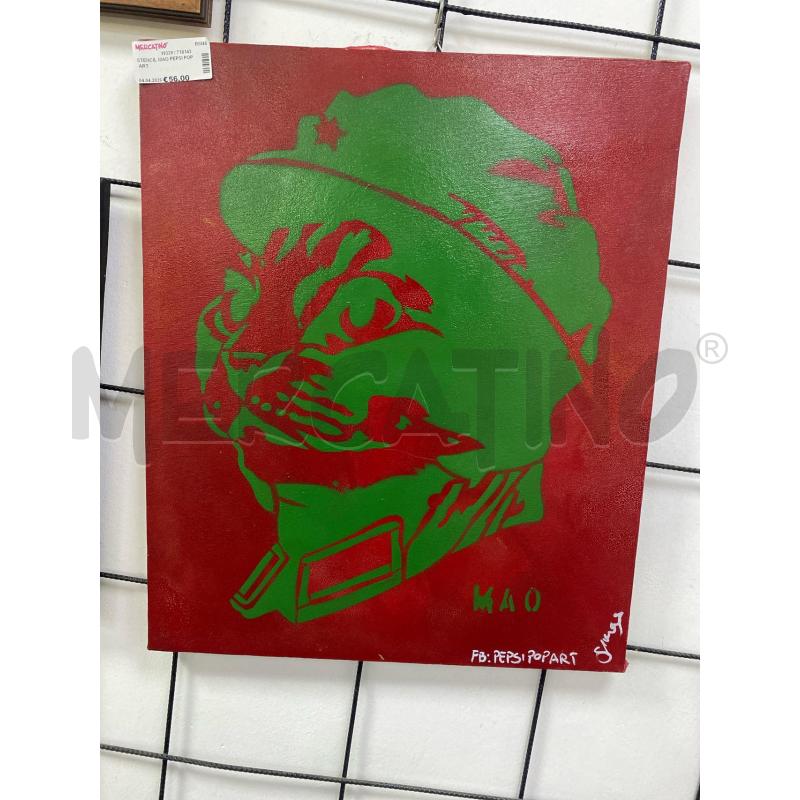 STENCIL MAO PEPSI POP ART | Mercatino dell'Usato Roma porta di roma 1