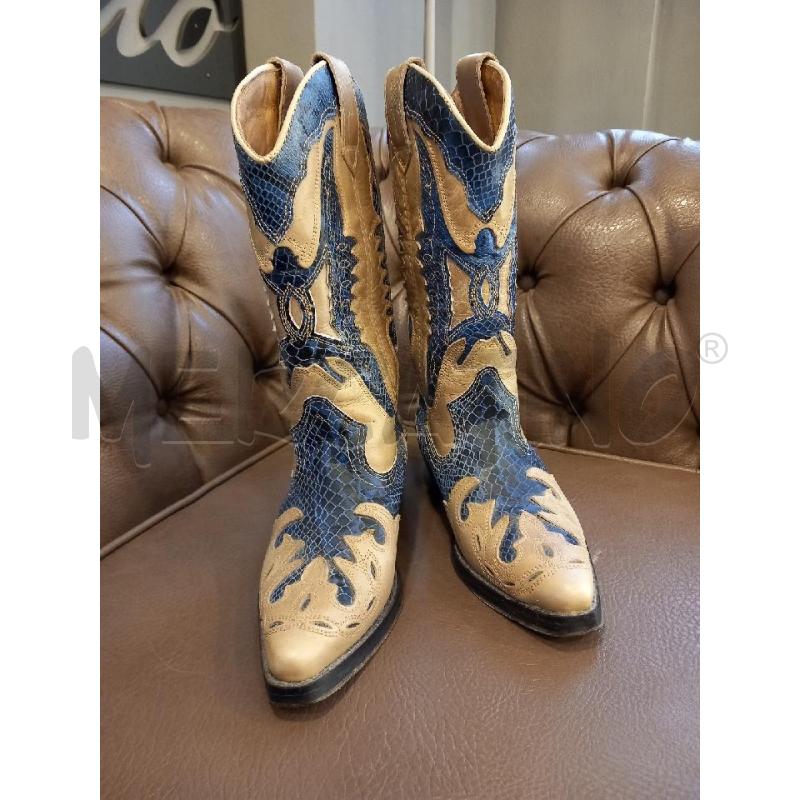 STIVALETTI D CHARRO BEIGE/BLU  | Mercatino dell'Usato Roma porta di roma 1