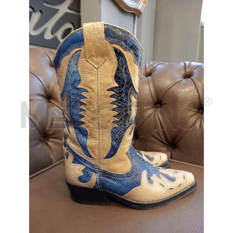 STIVALETTI D CHARRO BEIGE/BLU  | Mercatino dell'Usato Roma porta di roma 2